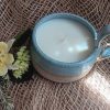 Candle carrier- Blue with white wax- Jasmine scented - Image 2