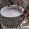 Pearl candle holder - Pastel pink wax - Jasmine scent - Image 2