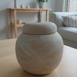 🌾 Echoes of Earth: Textured Lidded Vessel