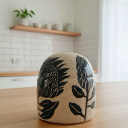 Protea lidded vessel