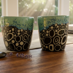 Pebble Tumblers- cerulean cascade