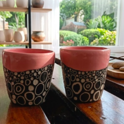 Pebble tumblers - blush